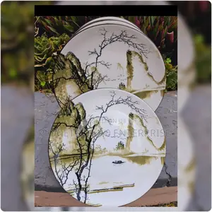 Set of 6 Plates -Decorated