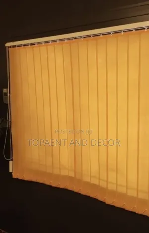 Customised Orange Office Vertical Window Blinds