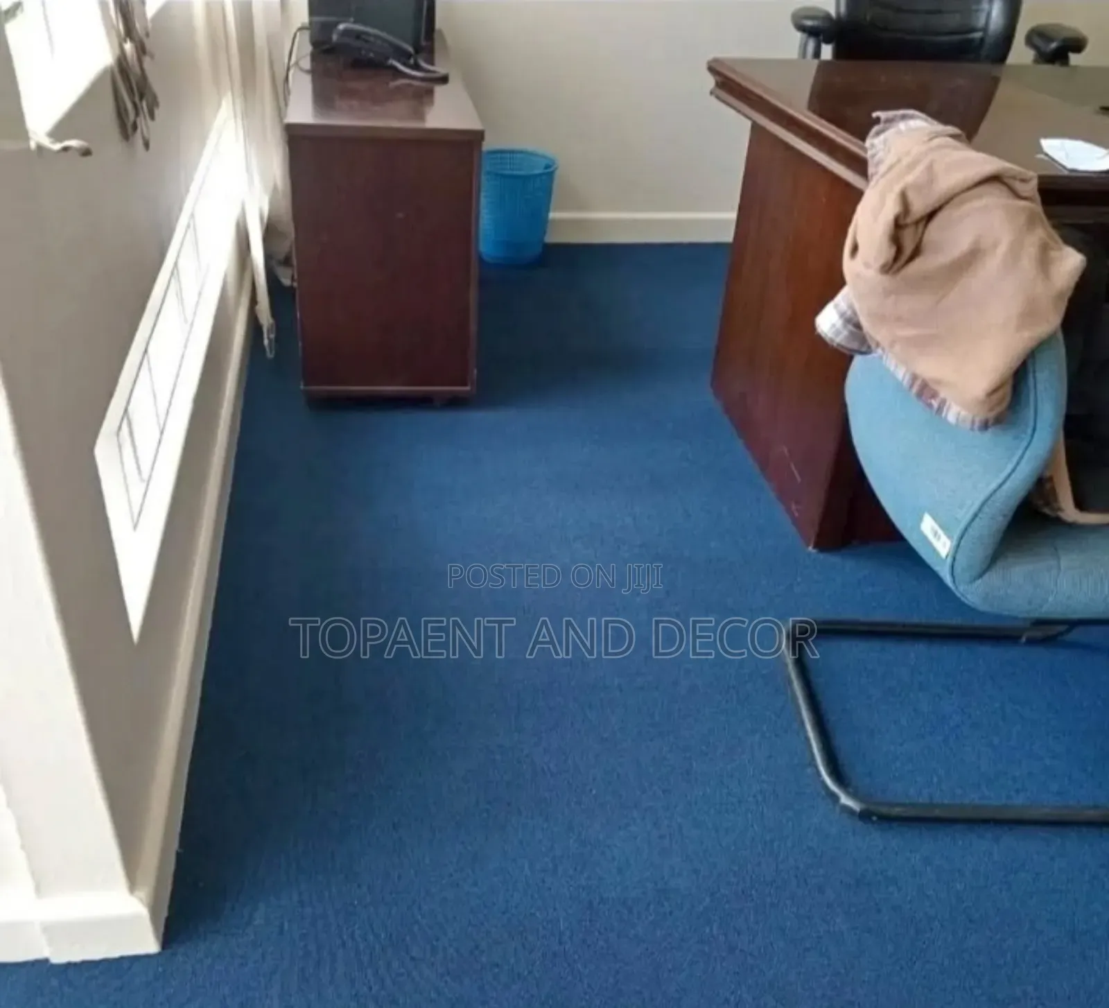 Comfortable Blue Delta Full Floor Wall to Wall Carpet
