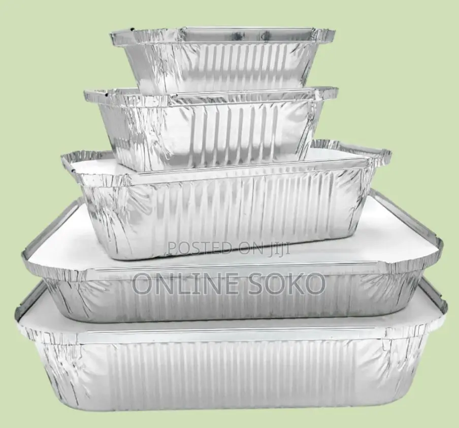 Disposable Take Away Food Aluminum Foil Containers Punnets – 10 Pack