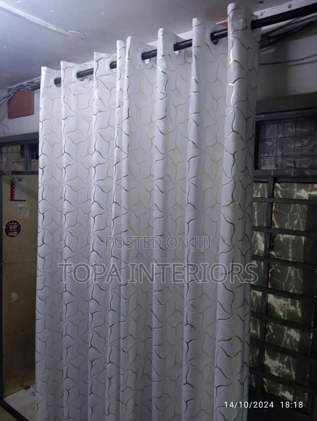 White With Gold Velvet Window Curtains for Living Room Window Covering
