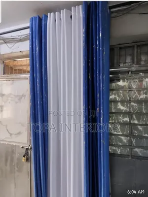 Blue With Gold Velvet Curtains for Doors and Windows