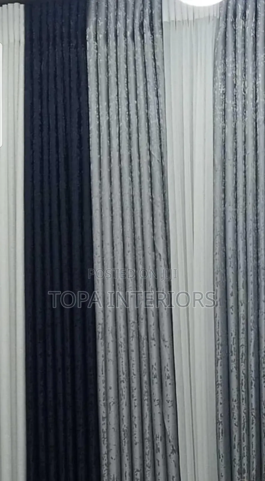Black and Grey Curtains for House Window Decoration