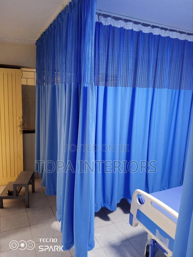 Blue Hospital Bed Curtains to Provide Patients With Privacy