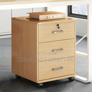 Storage Cabinets; Modern Pedestal With Wheels