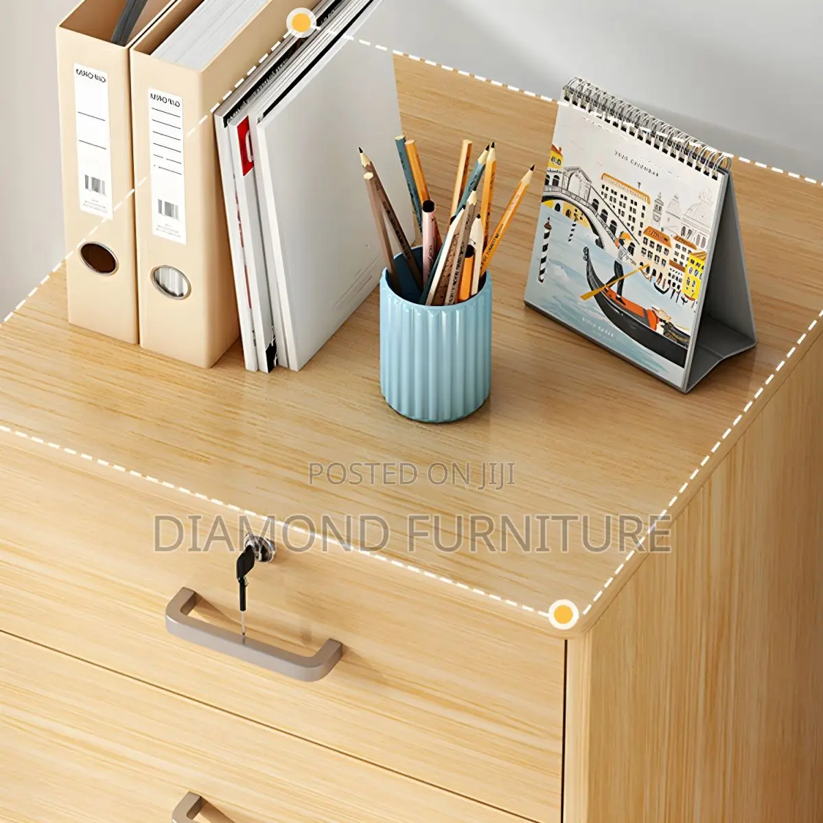 Storage Cabinets; Modern Pedestal With Wheels