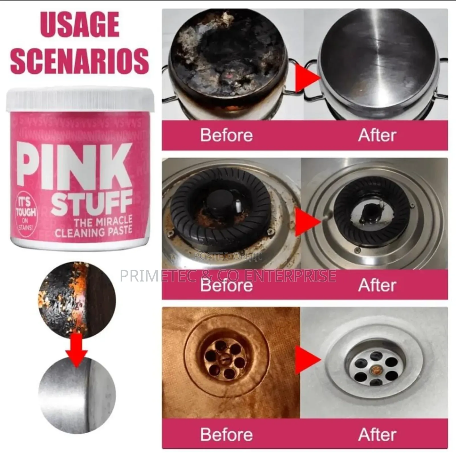 500g Pink Stuff. For Cleaning Sufurias,Tiles,Sink ,