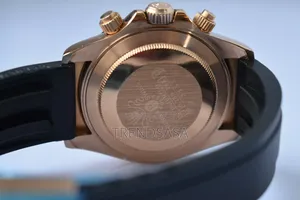 Rolex Daytona Rose Gold Rubber Straps Chocolate Dial Watch