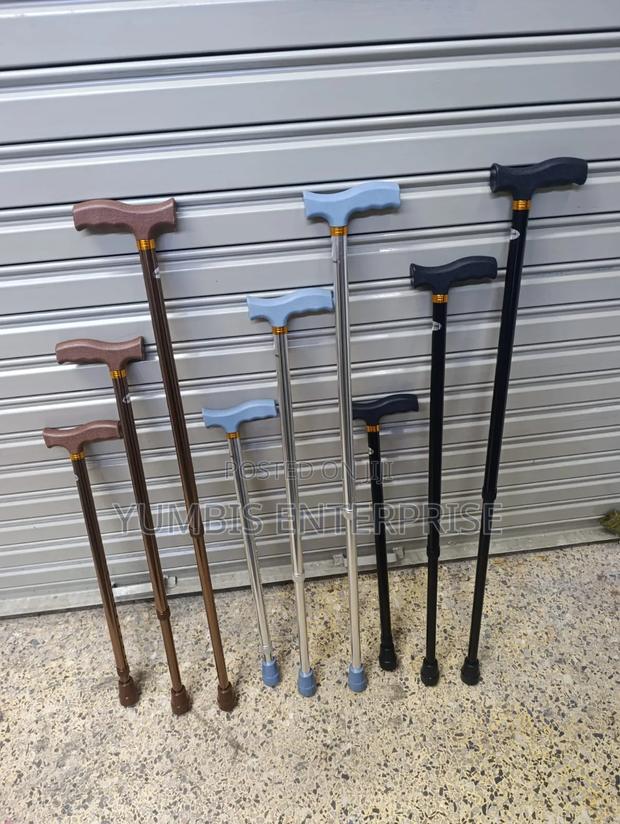 Metallic Adjustable Walking Sticks in Gold, Silver, Black Colors