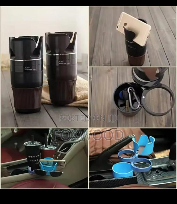 Adjustable 5-1 Multifunction Rotating Car Cup Holder. - thumbnail 7