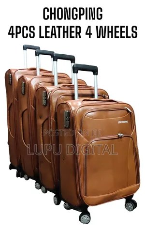 Chongping Leather 4 Piece Suitcases