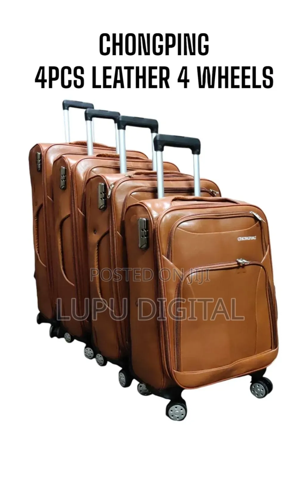 Chongping Leather 4 Piece Suitcases