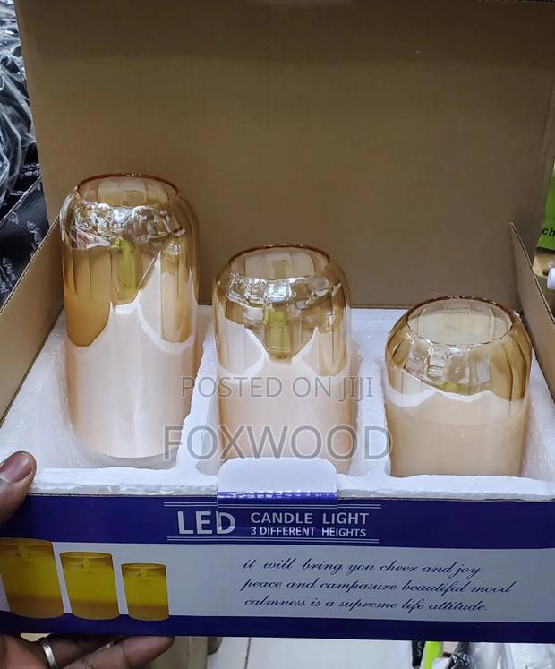 3 in 1 Advanced Glass Led Decor Lighting Candle - thumbnail 6