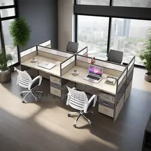 Office Desk; 4way Modern Workstation
