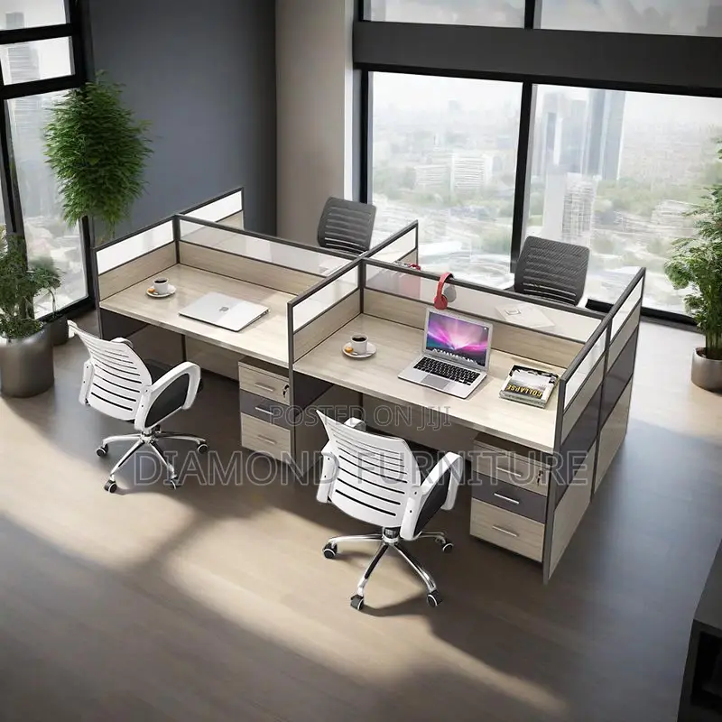 Office Desk; 4way Modern Workstation