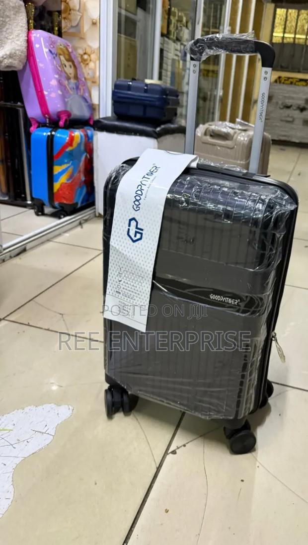 Black Small Size Rubber Suitcase 
Height 48cm - thumbnail 2