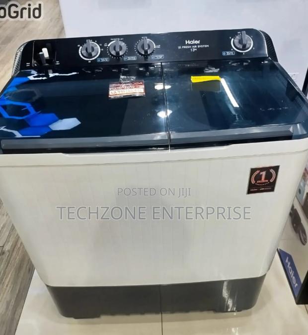 Haier 13kg Semi Auto Washing Machine Twin Tub (Htw130-M1217)- White 