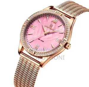 Stainless Steel Naviforce Pink Dial for Ladies