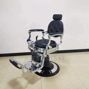 Vintage Silver Barber Chair - main view