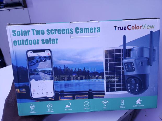 Wifi or 4g Simcard Enabled Solar PTZ Dual Lens CCTV Camera - main view