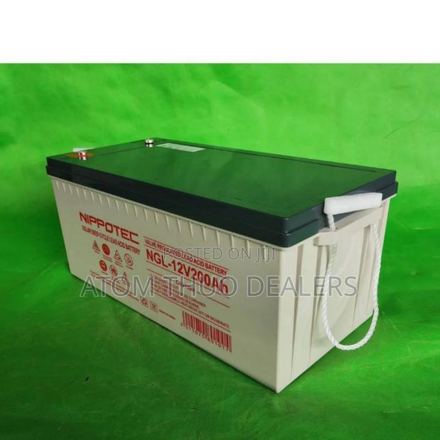 Nippotec 200ah Solar Deep Lead Acid Battery - main view