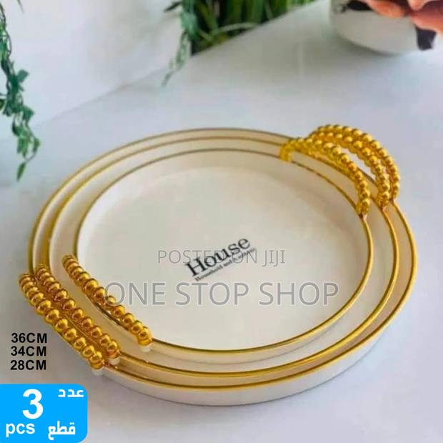 3pcs He House Acrylic Round Trays