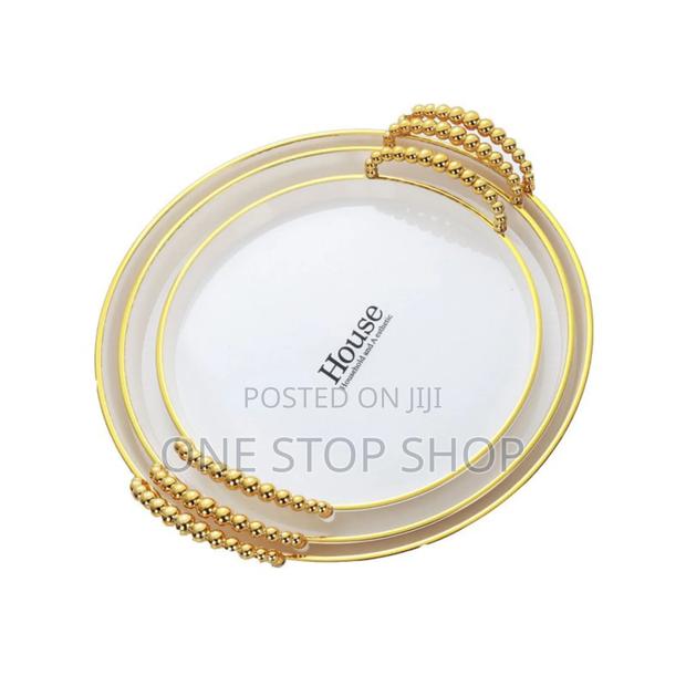 3pc Round Generic Acrylic Breakfast Trays - main view