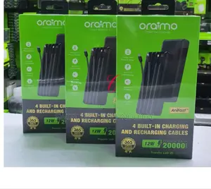 Power Bank Oraimo 20,000 Amh With 4 Inbuilt Charging Cable