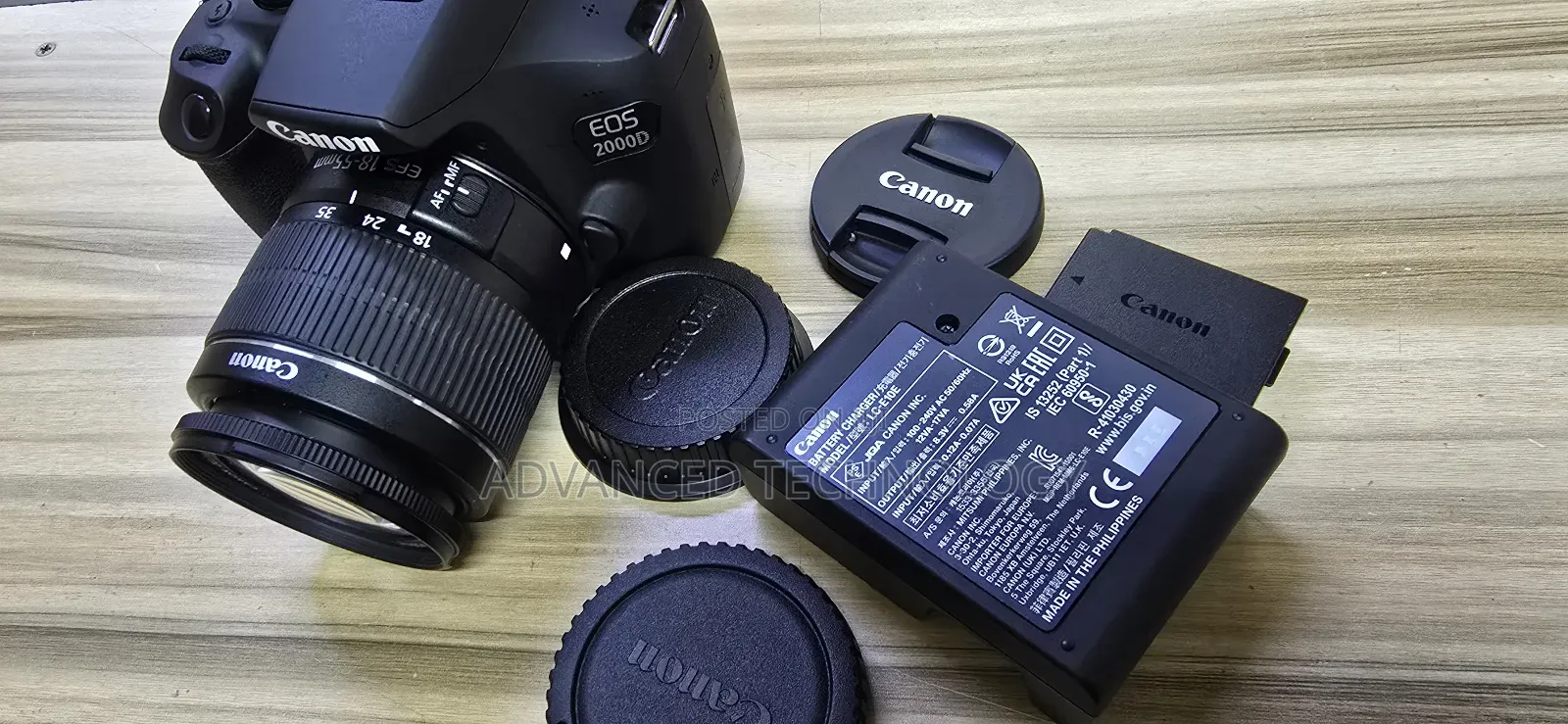 Canon 2000d With Kit Lense 18-55mm Original Battery and Charger