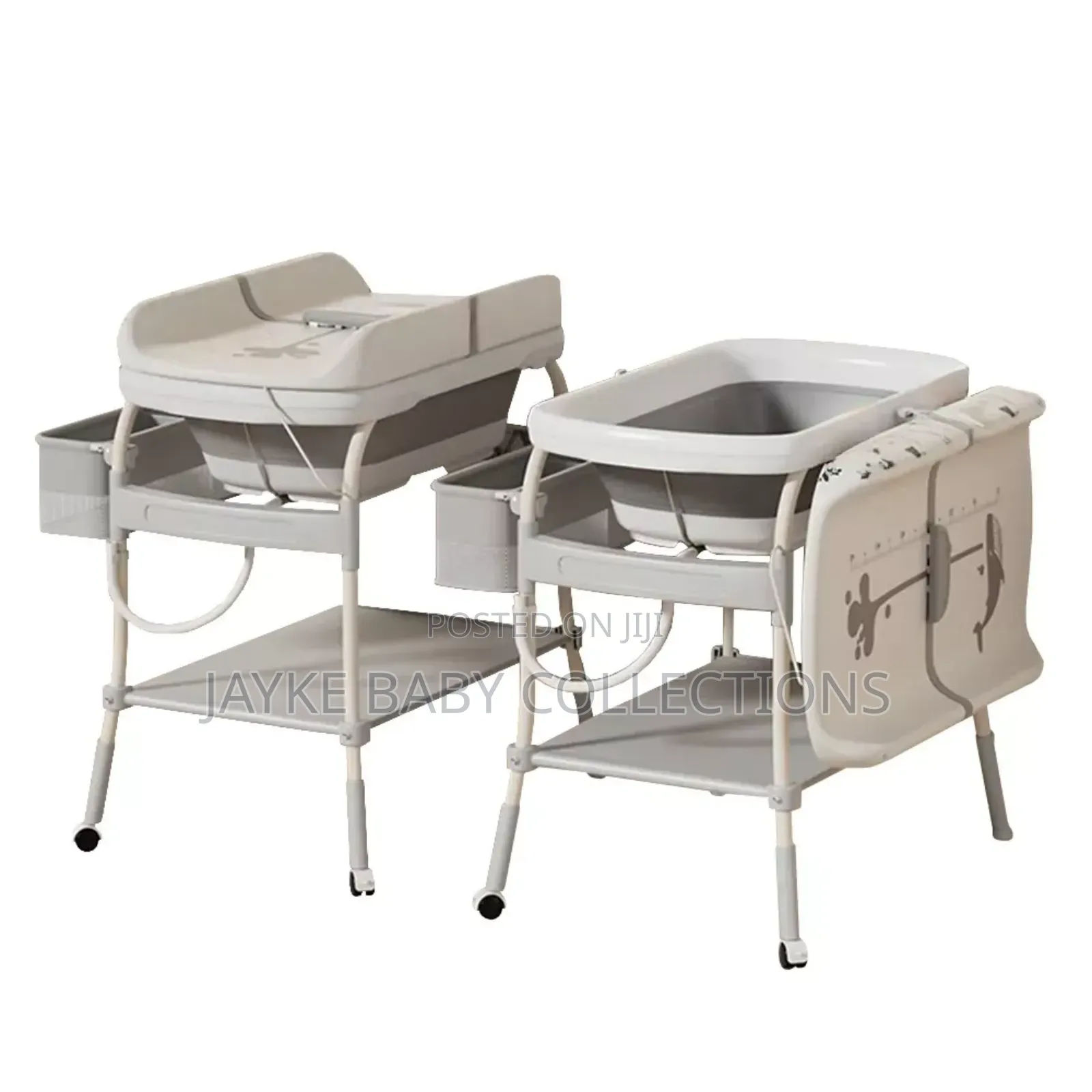 2-in-1 Baby Bathtub Changing Table With Thermometer