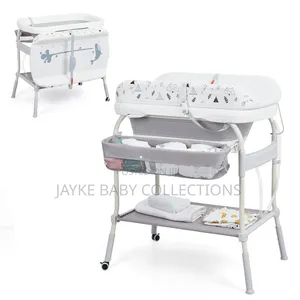 2-in-1 Baby Bathtub Changing Table With Thermometer