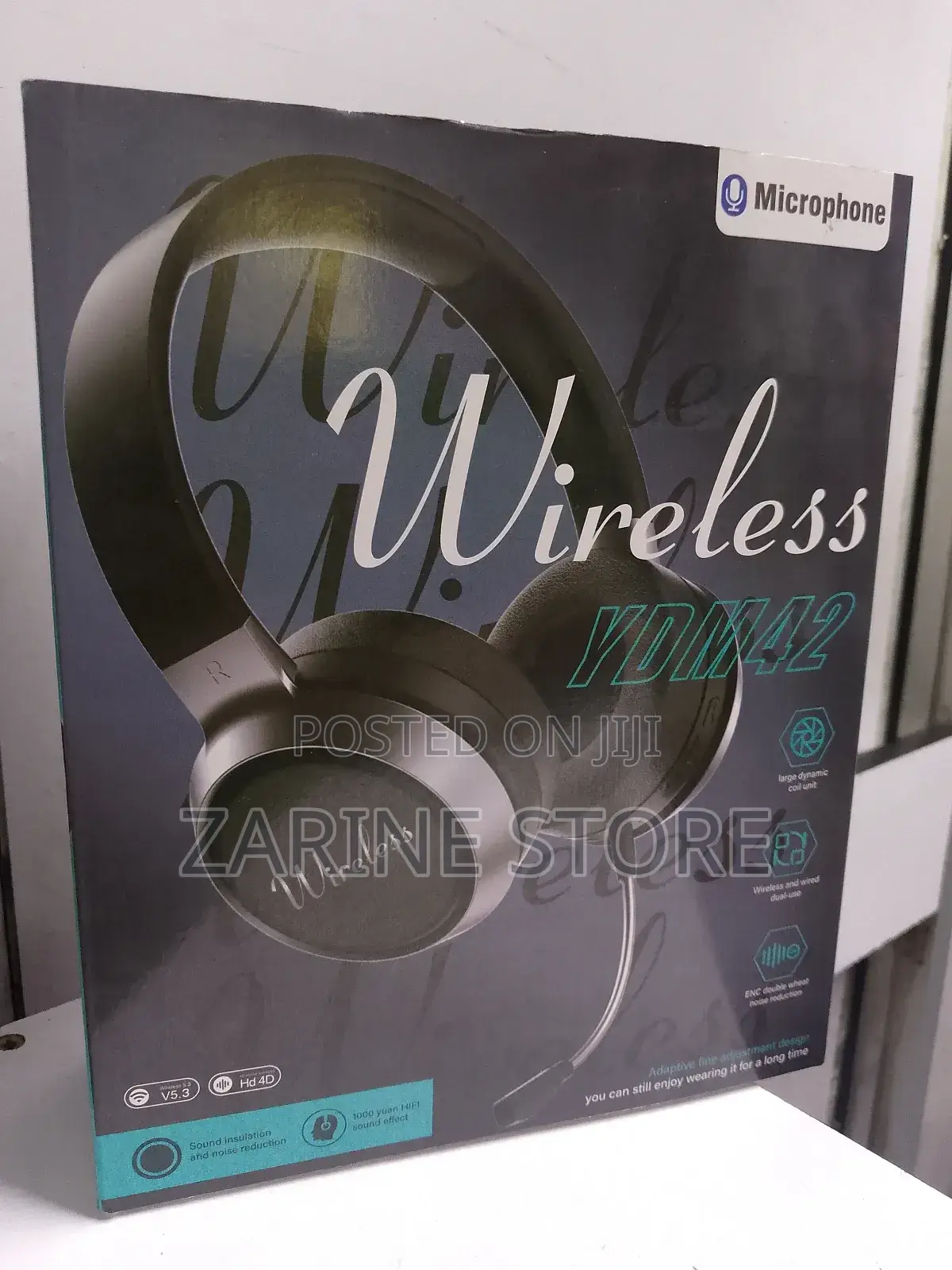 Lightweight Wireless Headphone With Microphone With Large Dynamic Coil