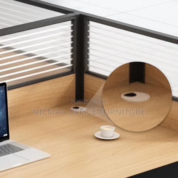 Office Desk: 2-Way Modern Workstation With Grommets - thumbnail 2