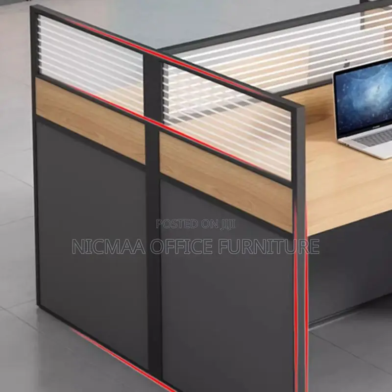 Office Desk: 2-Way Modern Workstation With Grommets