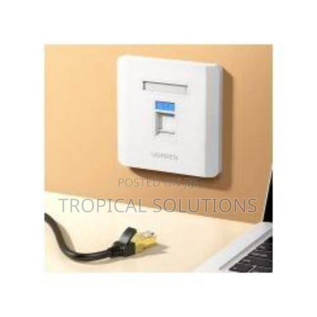 Ugreen Single Port Wall Plate White - main view