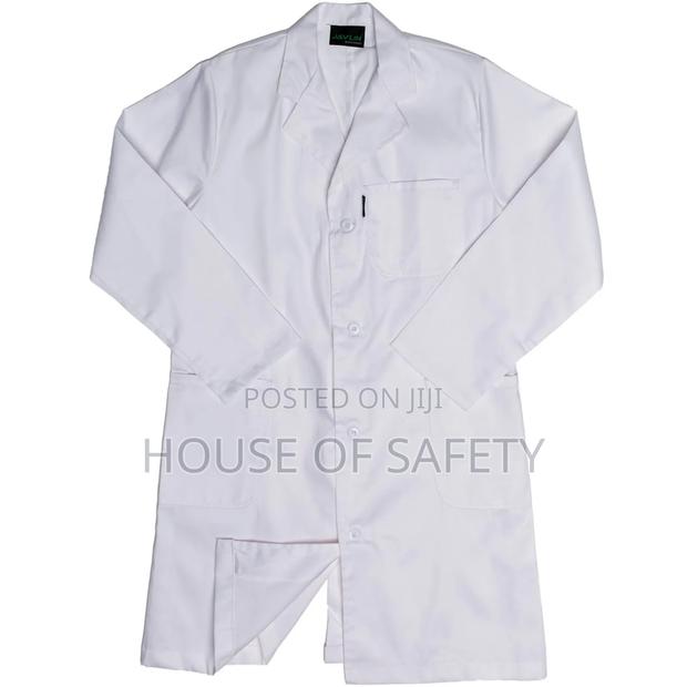 White Cotton Lab Coats - main view