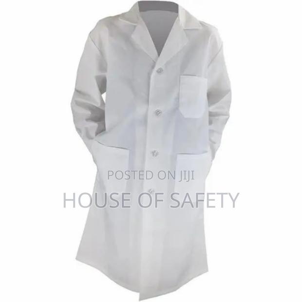 White Cotton Lab Coats - thumbnail 2