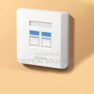 Ugreen Dual Port Wall Plate White - thumbnail 2