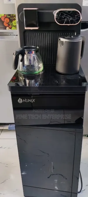 Black and Silver Nunix A1c Bottom Load Hot and Cold Water Dispenser