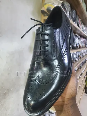 Quality Leather Oxford Official Rubber Sole Business Laced Shoes