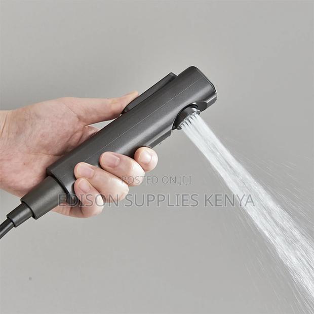 Black Arabic Shower Bidet Spray With Black Flex Pipe Bathroom Sprayer - main view