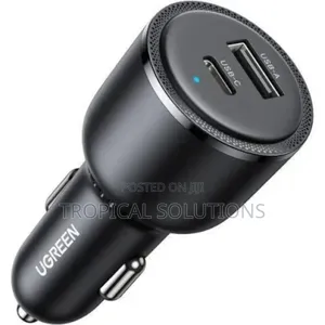 Ugreen 63w 2-Port Fast Car Charger Ec701