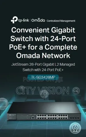 Tp-Link Omada Jetstream 28-Port Gigabit L2+Managed Switch Tl-Sg3428mp