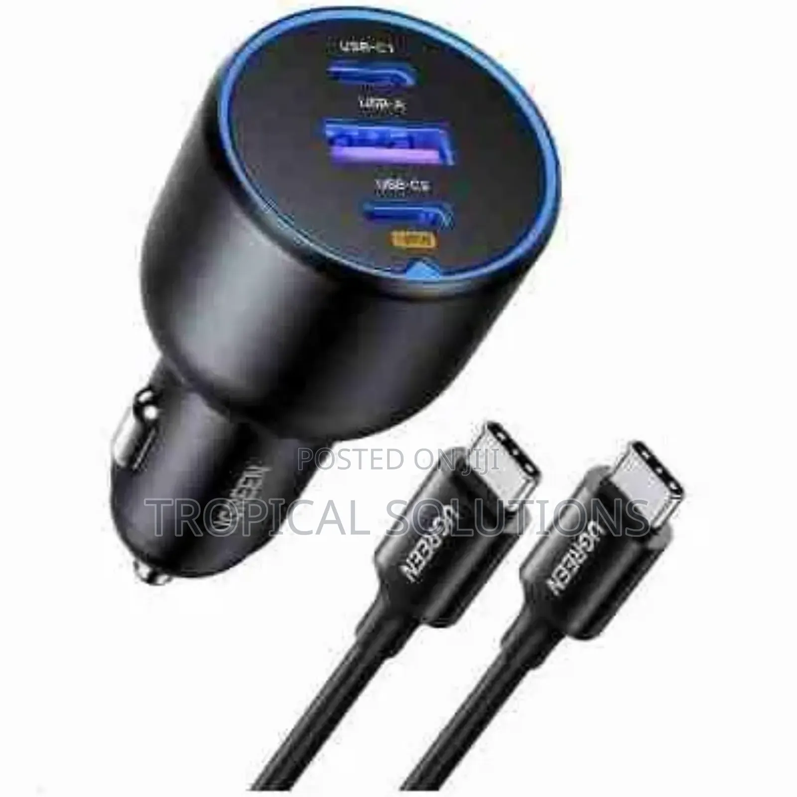 Ugreen 130w 3-Port Fast Car Charger
