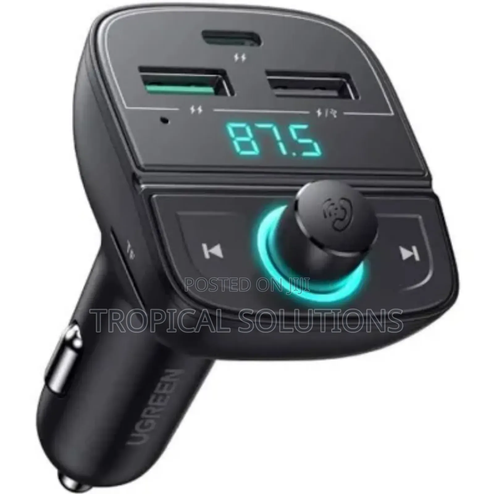 Ugreen Bluetooth Car Charger (5.0+Pd+Qc3.0+Usb Flash Drive+Tf)