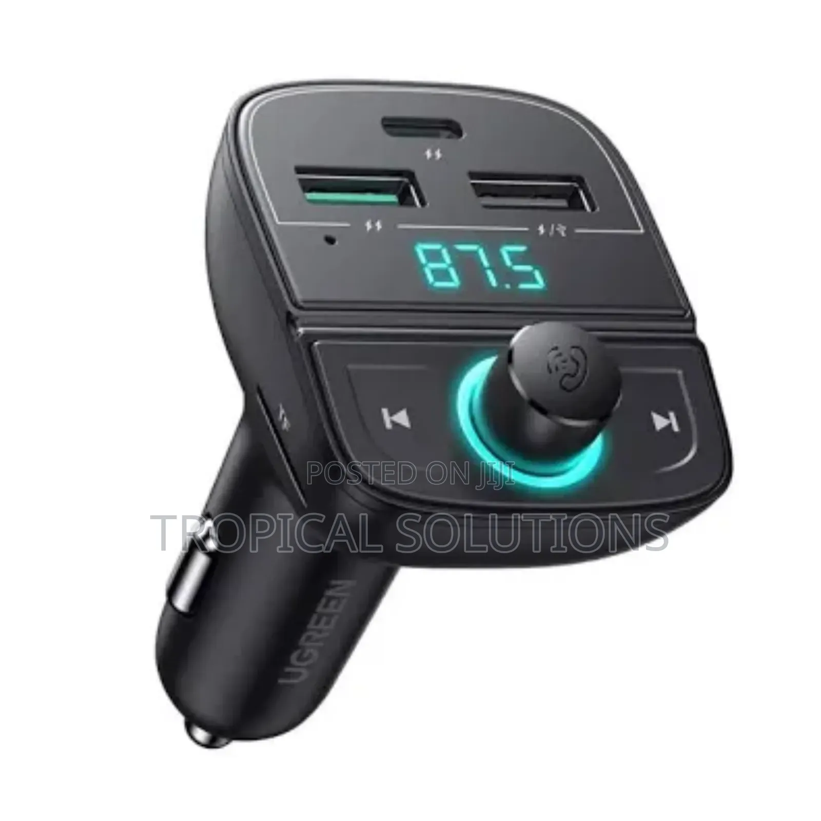 Ugreen Bluetooth Car Charger (5.0+Pd+Qc3.0+Usb Flash Drive+Tf)