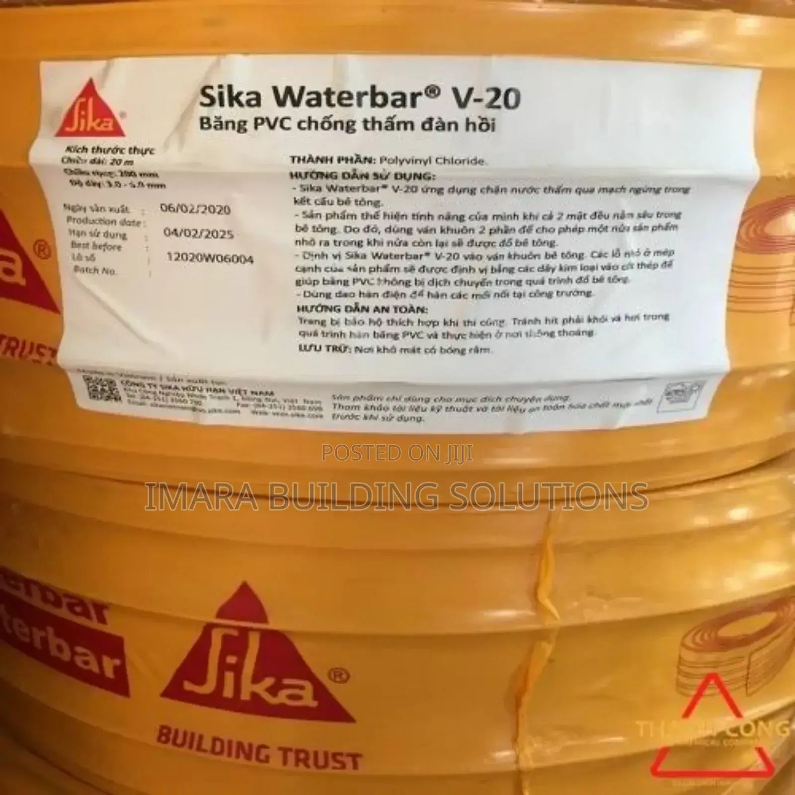 Water Bar V20 30 Metres – Flexible & Durable Waterstop