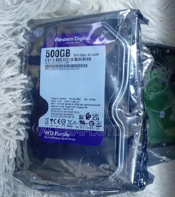 Western Digital Quality 500gb 3.5" Sata Purple 24/7 Surveillance HDD