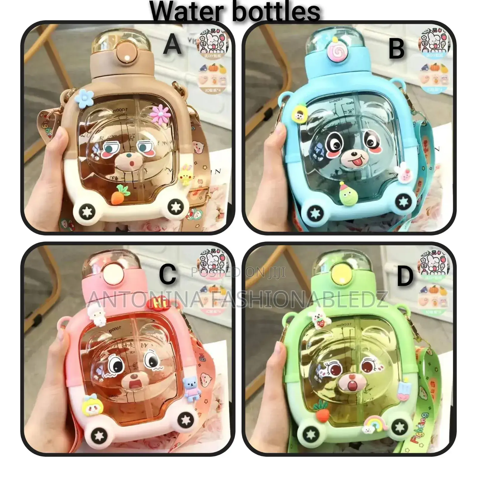 Kids Water Bottle With a Teddy Bear Design