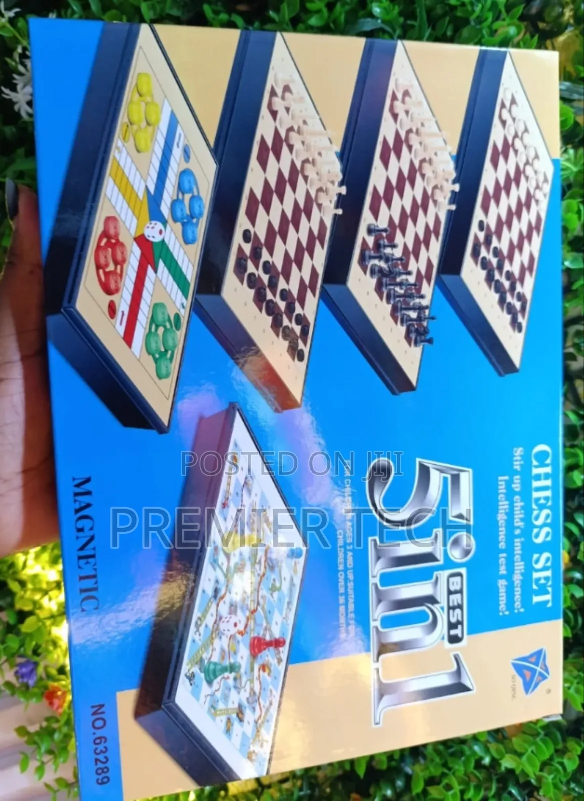 5 in 1 Board Game Ludo, Snakes Ladders Chess